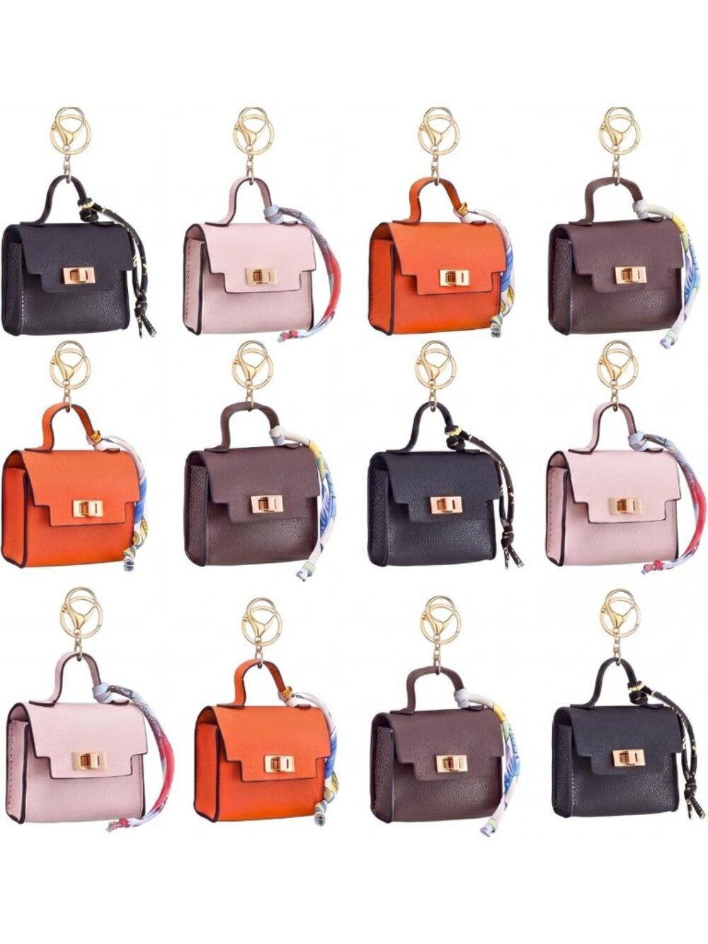 Cute Mini Backpack Keychain Set - 12 Pcs Bag Charms, Coin Purse & Wallet Gifts